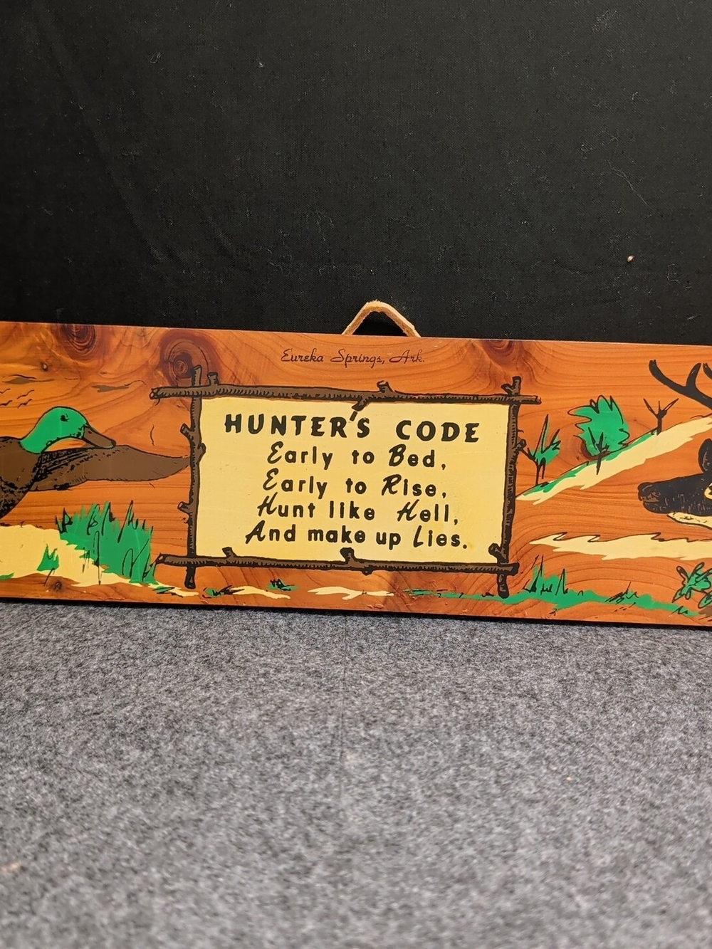 Hunter's Code Decorative Wooden Sign